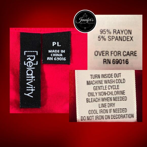 Relativity Red Sequin Scoop Neck Short Sleeve Knit Top Size PL - Picture 8 of 10